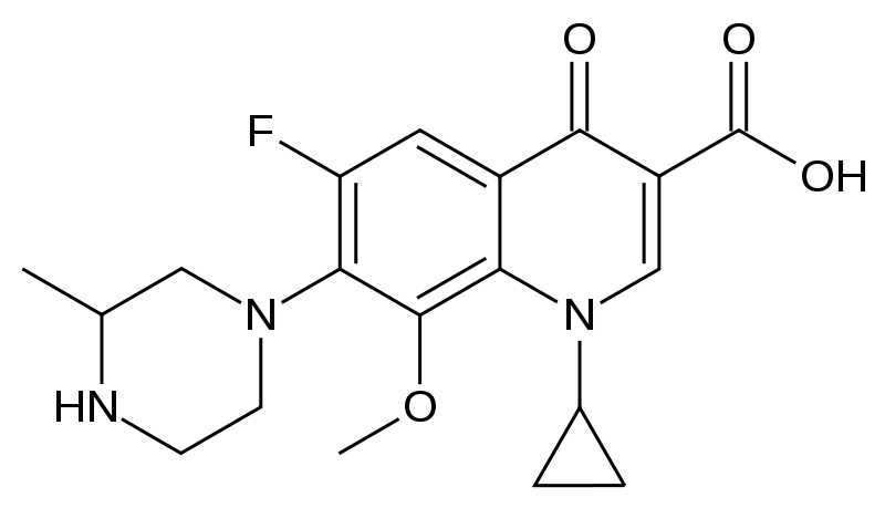 Chemical structure of Gatifloxacin